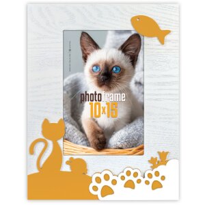 ZEP Cat Picture Frame Minu 10x15 cm orange