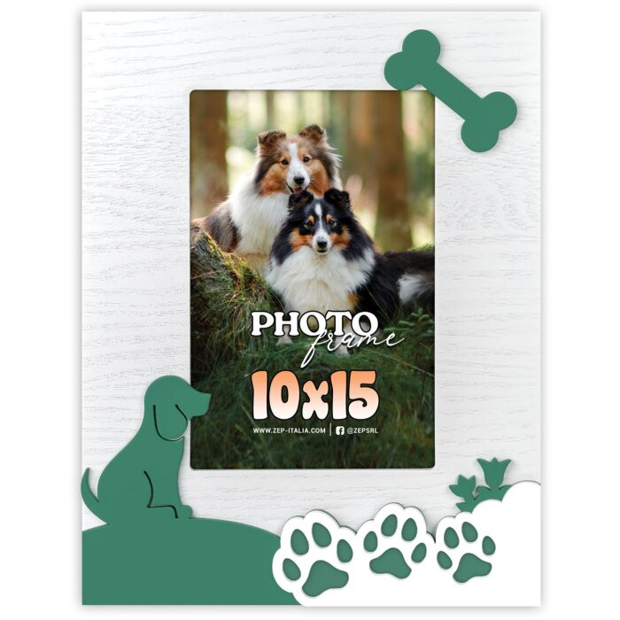 ZEP Dog Photo Frame Pluto 10x15 cm green