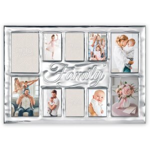 ZEP Family Picture Frame Legacy 10 photos silver glossy...