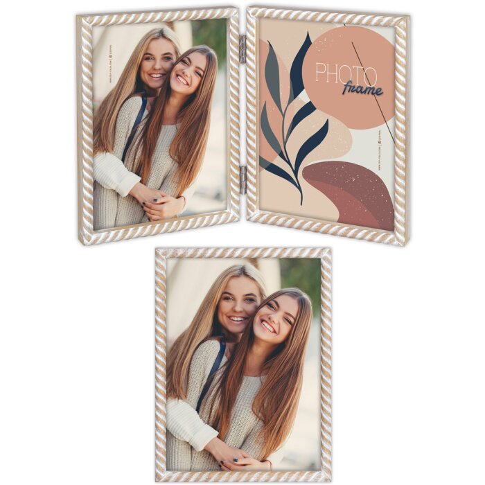 ZEP Wooden Photo Frame Lisse 10x15 cm to 15x20 cm and Double Frame