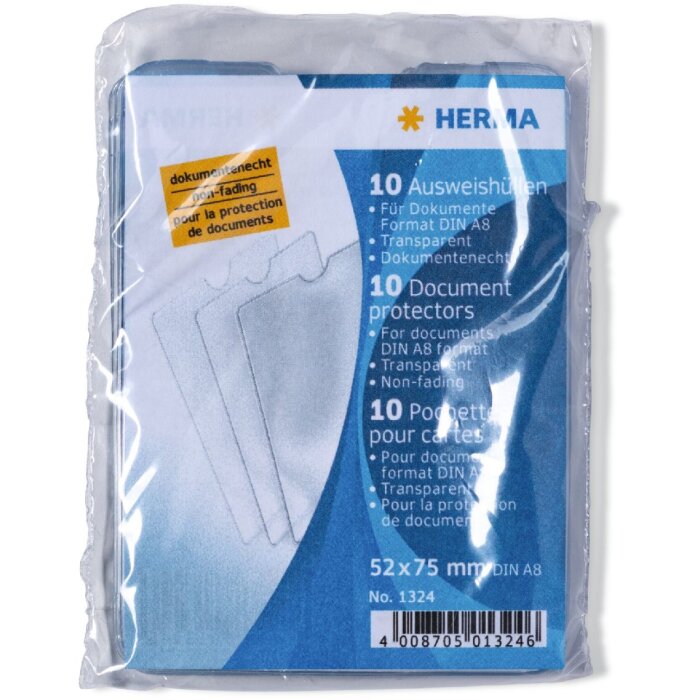 HERMA 1324 ID card holders 52x75 mm Documents DIN A8