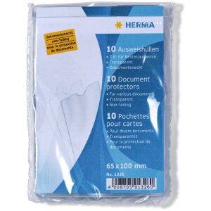 HERMA 1326 ID card sleeves 65x100 mm Pension card...