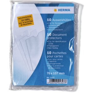 HERMA 1327 ID card sleeves 76x107 mm ID card transparent