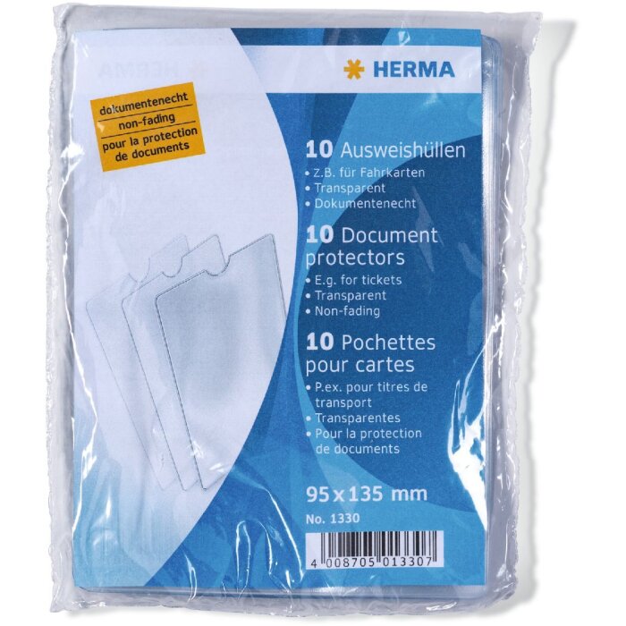 HERMA 1330 ID card sleeves 95x135 mm tickets childrens ID card