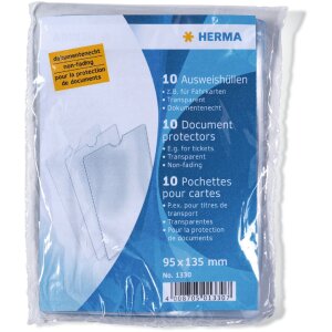 HERMA 1330 ID card sleeves 95x135 mm tickets childrens ID...