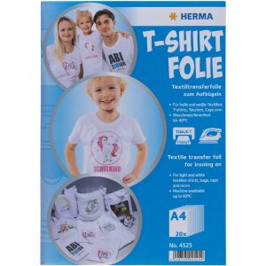 HERMA 4525 T-shirt transfer film A4 light-coloured...