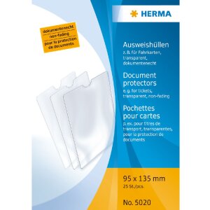 HERMA 5020 ID card sleeves 95x135 mm for...