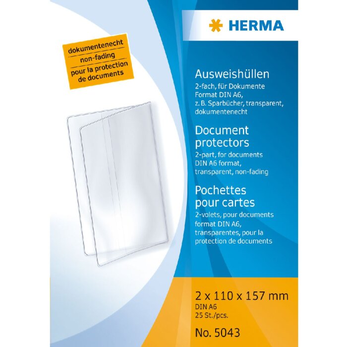 HERMA 5043 ID card envelopes 2xDIN A6 folding envelopes