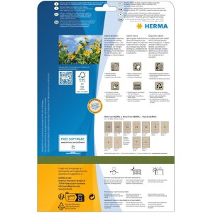 HERMA 10759 Folder labels A4 192x38mm natural brown Silphie paper 20 sheets