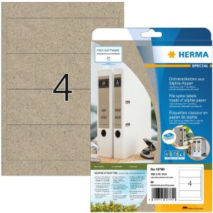 HERMA 10760 Folder labels 192 x 61 mm natural brown...