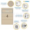 HERMA 10760 Folder labels 192 x 61 mm natural brown permanent adhesive 80 pcs.