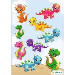 HERMA 15486 Magic Sticker Small Dinos glitter foil set