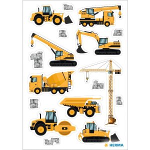 HERMA 15493 Magic Sticker Construction Site Vehicles...