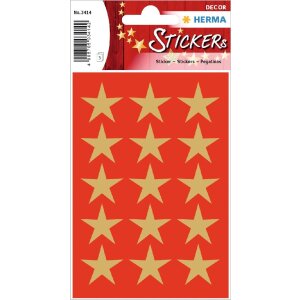 HERMA 15500 Decorative stickers poinsettias gold set