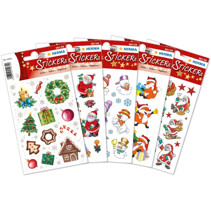 HERMA 15502 Decor stickers Christmas motifs coloured set