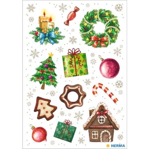 HERMA 15502 Decor stickers Christmas motifs coloured set