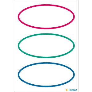 HERMA 15663 HOME labels three-coloured oval 76x35 mm 18...