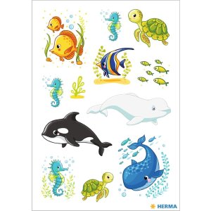 HERMA 15733 Stickers whale family and friends 36 pieces