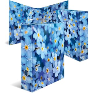 HERMA 19557 Motif Folder A4 Blue Flowers