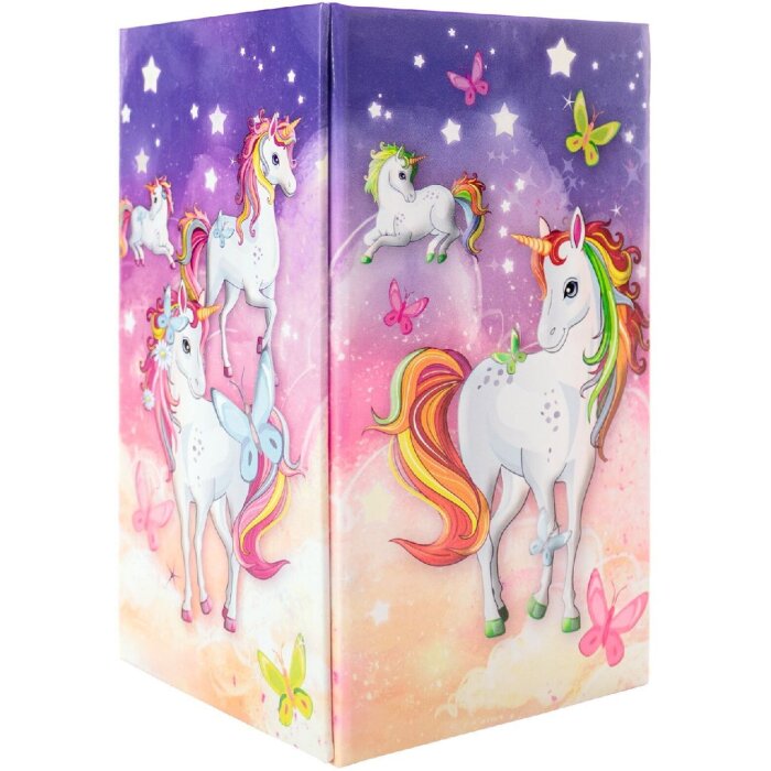 HERMA 19731 Pencil holder cardboard unicorn design wipeable sturdy 8x8x13.5cm