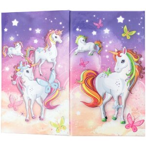 HERMA 19731 Pencil holder cardboard unicorn design wipeable sturdy 8x8x13.5cm