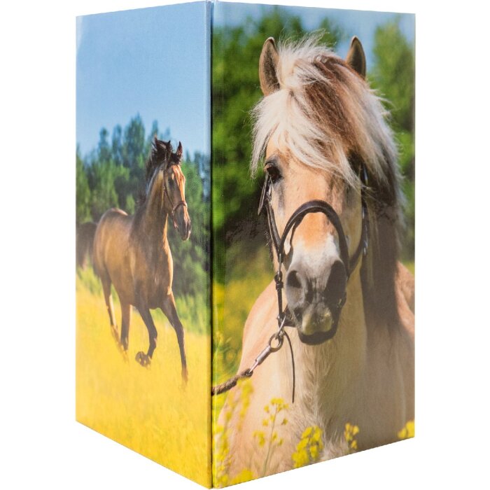 HERMA 19734 Pencil holder cardboard horse meadow design wipeable sturdy 8x8x13.5cm