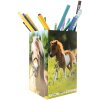 HERMA 19734 Pencil holder cardboard horse meadow design wipeable sturdy 8x8x13.5cm