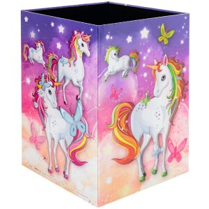 HERMA 19738 Wastepaper basket unicorn design sturdy cardboard 22x31.5cm