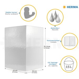 HERMA 19739 Wastepaper basket football design sturdy...