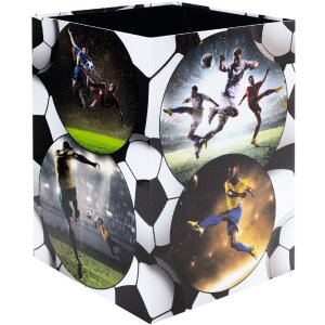 HERMA 19739 Wastepaper basket football design sturdy cardboard 22x31.5cm