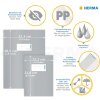 HERMA 19997 A4 covered notebook protector set 10 pieces wipe-clean bast structure