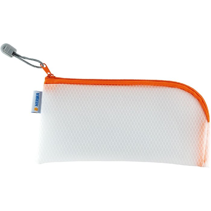 HERMA 20006 Universal pouch orange 23x11 cm corner zip fastener