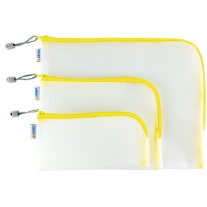 HERMA 20011 Universal pocket A5 26x20cm Yellow zip fastener