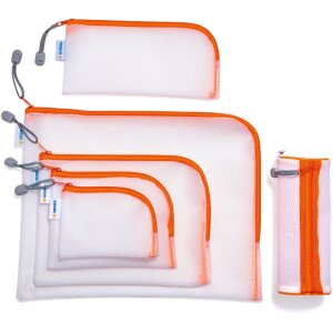 HERMA 20253 Universal pocket A7 orange 14x10cm corner zip...