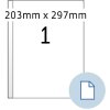 HERMA 58101 Sheet labels A4 PE film white 203x297mm 250 sheets