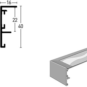 Aluminium clip-on frame Frame Box II black matt 60x80 cm