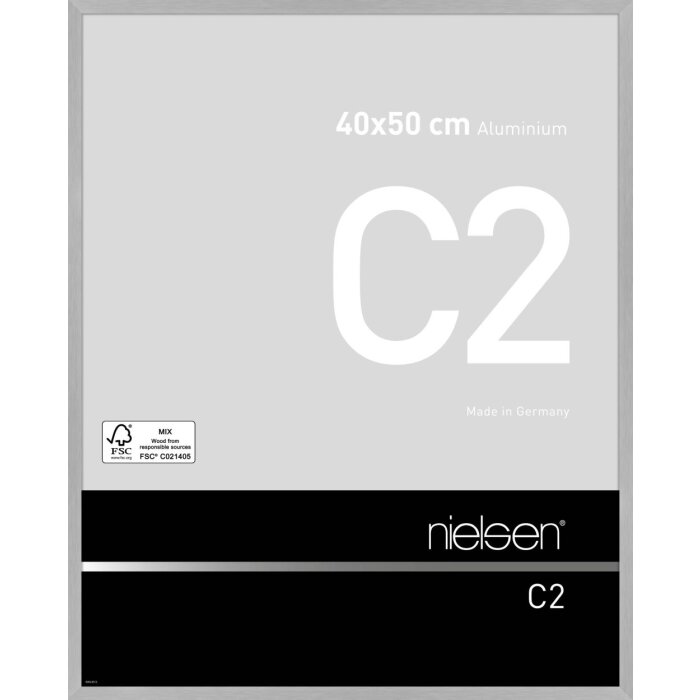 Nielsen Aluminium Picture Frame C2 structure silver matt 40x50 cm acrylic glass