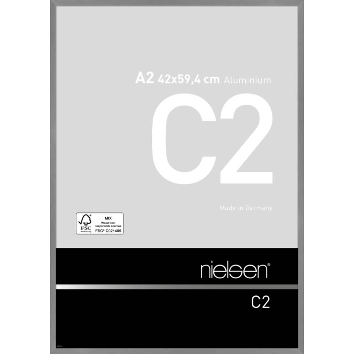 Nielsen Aluminium Picture Frame C2 structure grey matt 42x59,4 cm acrylic glass