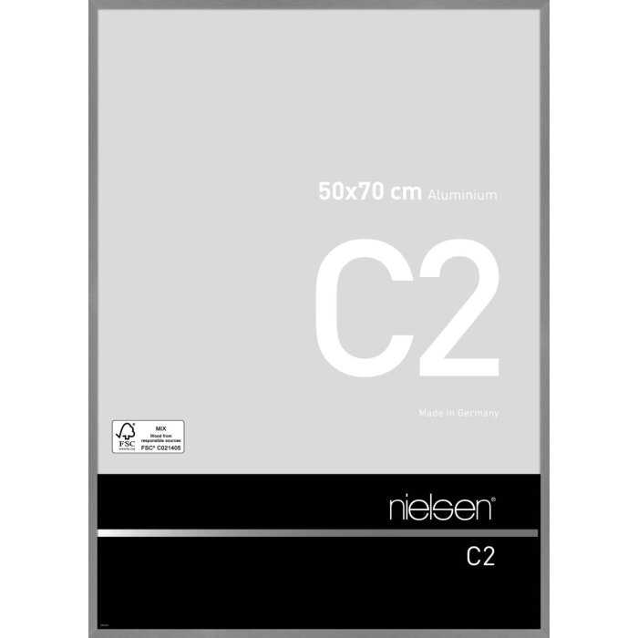 Nielsen Aluminium Picture Frame C2 structure grey matt 50x70 cm acrylic glass