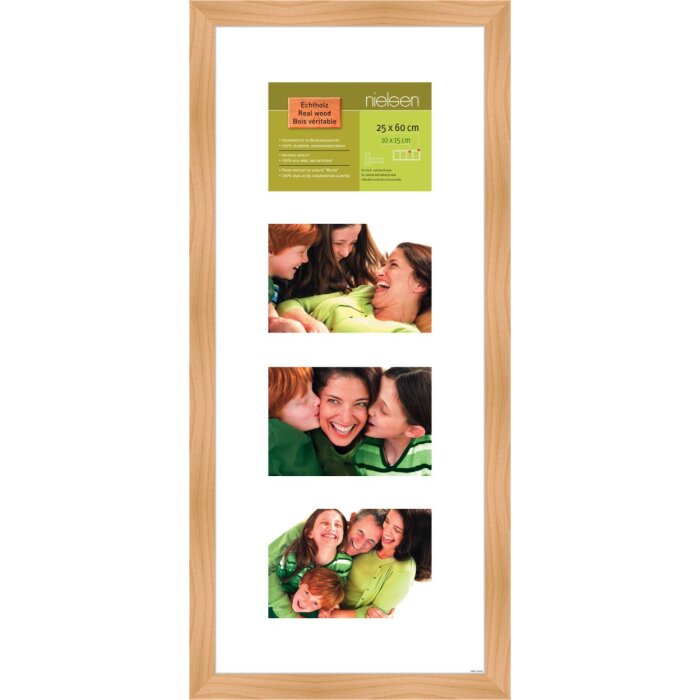 Nielsen Wooden Gallery Frame Essential birch 4 photos 10x15 cm (25x60 cm)