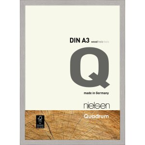 Nielsen wooden clip-on frame Quadrum 29.7x42 cm cement grey