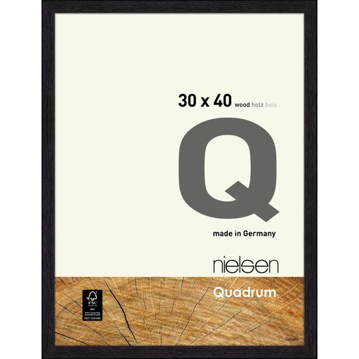 Nielsen Wooden Snap Frame Quadrum 30x40 cm raven black