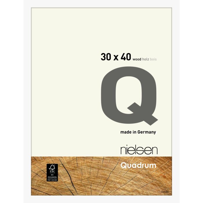 Nielsen Wooden Snap Frame Quadrum 30x40 cm white opaque