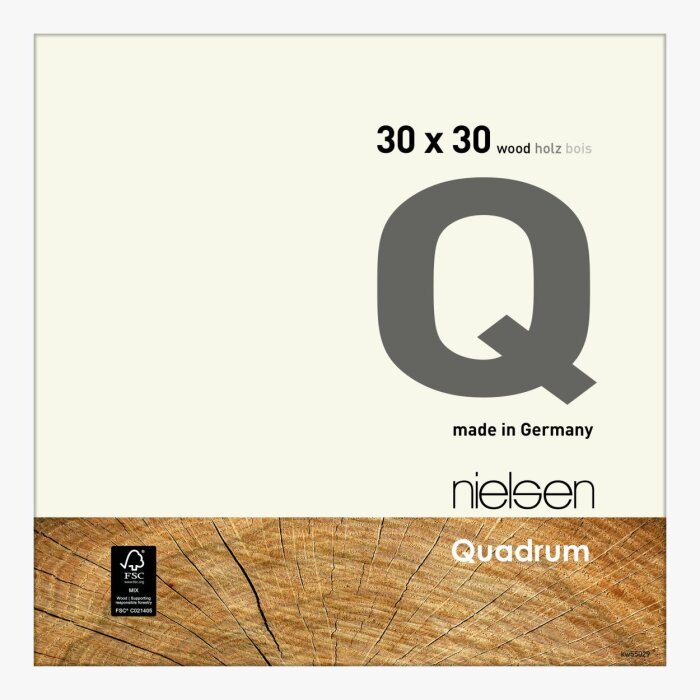 Nielsen Wooden Snap Frame Quadrum 30x30 cm white opaque