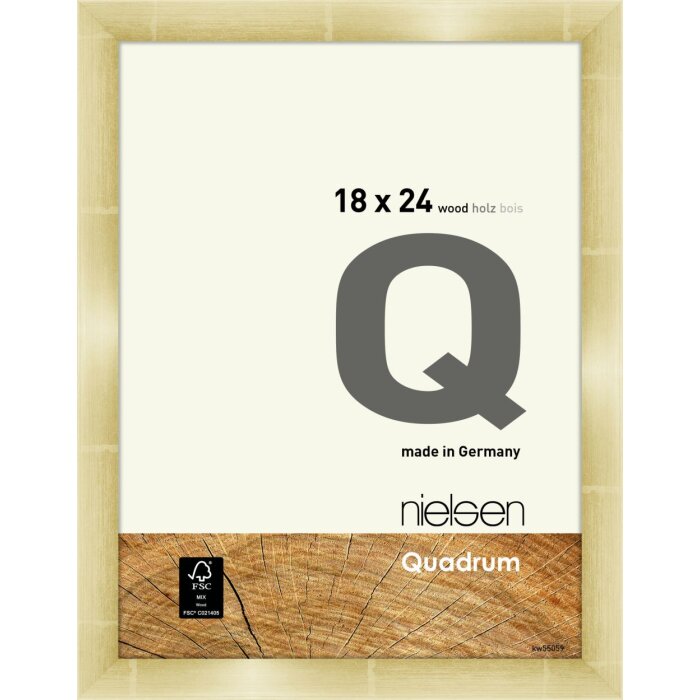 Nielsen Wooden Snap Frame Quadrum 18x24 cm gold