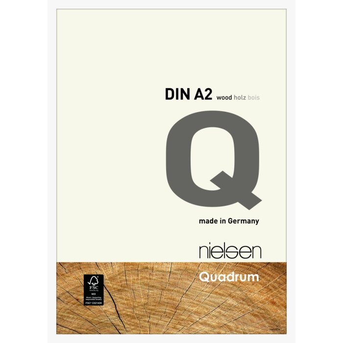 Nielsen Wooden Snap Frame Quadrum 42x59,4 cm white opaque