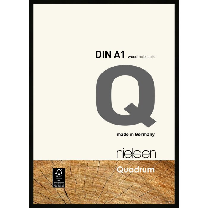 Nielsen Wooden Snap Frame Quadrum 59,4x84,1 cm black