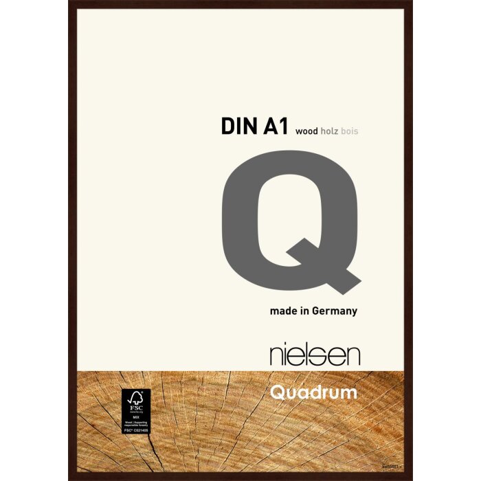 Nielsen wooden clip-on frame Quadrum 59,4x84,1 cm wenge