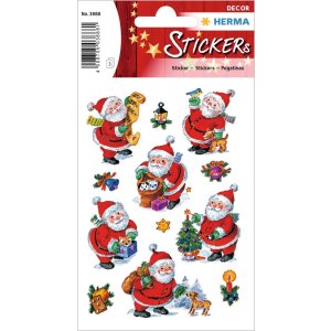 decorative labels DECOR Weihnachten Lustiger Nikolaus 3...