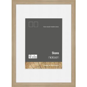 Nielsen Wooden Picture Frame Skava Black 50x60 cm with Passepartout 40x50 cm